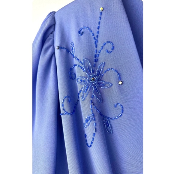 Vintage 1980’s Two Piece Set - Mother of the Bride - Blue - Jacket + Skirt Set - Picture 5 of 8